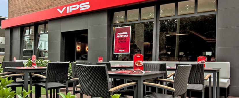 Imagen renovada de uno de los restaurantes VIPS